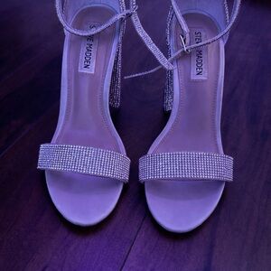 Steve Madden Glittering Silver Heels